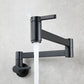 Frendorf | 1-Handgriff gebürstetes Nickel weit verbreiteter Wasserhahn 1 Loch wandmontierter Badezimmer Wasserhahn mit Messing
