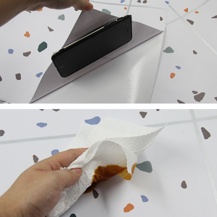 Frendorf | Modernes PVC-Boden Geometrisches Muster Peel and Stick Vinyl-Planke Boden