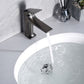 Frendorf | Moderner Badezimmer Wasserhahn Messing Tiefer Bogen Hebelgriff mit Wasserhahn Schlauch