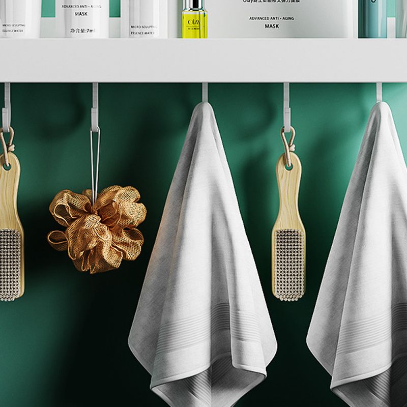 Frendorf | 2-teiliges modernes Badezimmer-Accessoire-Set Weiß rechteckiges Badregal