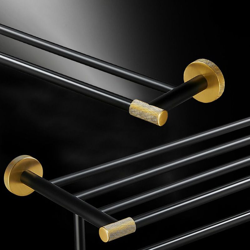 Frendorf | 5-teiliges modernes Badezimmerzubehör Set aus schwarzem Messing Badezimmerhardware