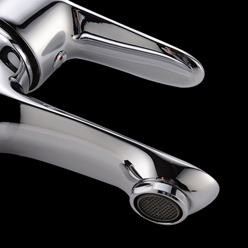 Frendorf | Basic Metall Waschbecken Wasserhahn Silber Badezimmer Wasserhahn mit Hebelgriff