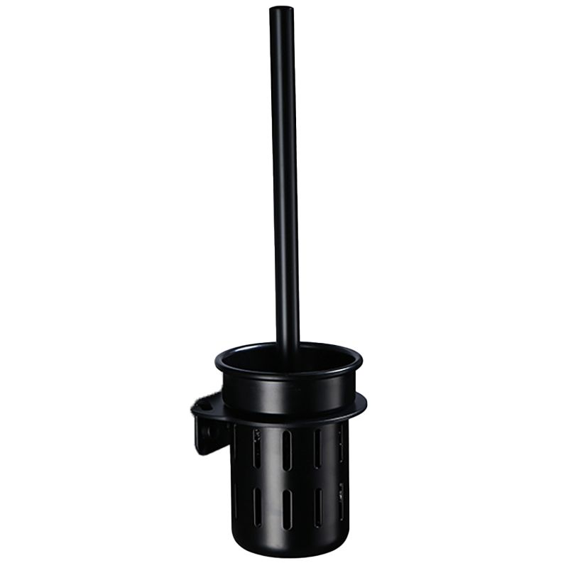 Frendorf | Zeitgemäßes Badezimmerzubehör-Set Schwarze Oberfläche Bademantelhaken/Handtuchring Bar