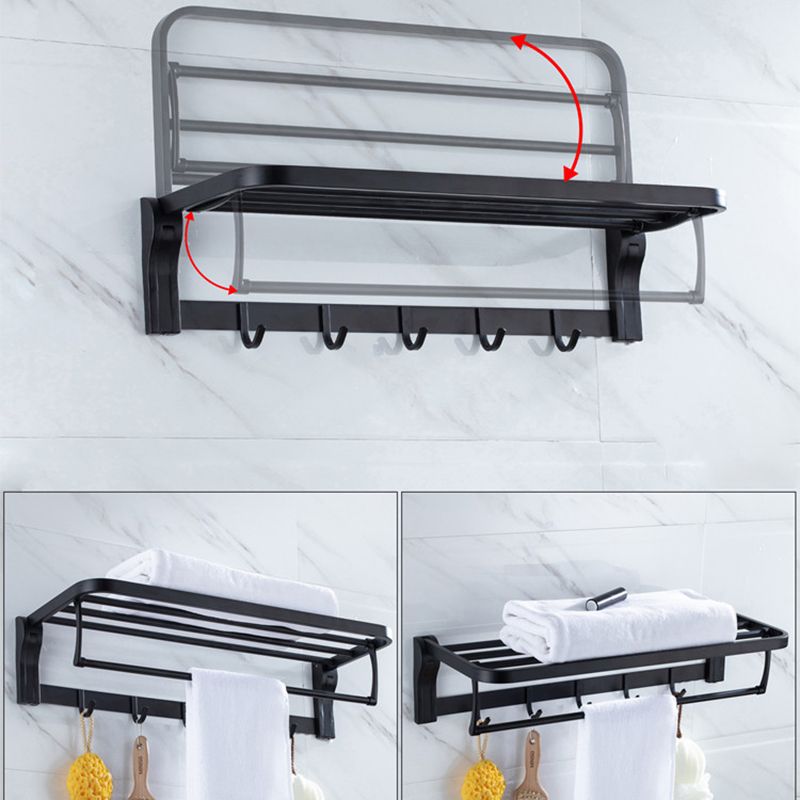 Frendorf | Modern Classic Badzubehörset aus Edelstahl Matt Schwarz Bademantelhaken/Handtuchring Bar