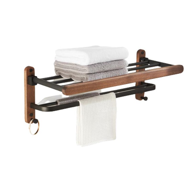 Frendorf | Modernes Badezimmerzubehör-Set Aluminium & Holz Badbeschläge Set
