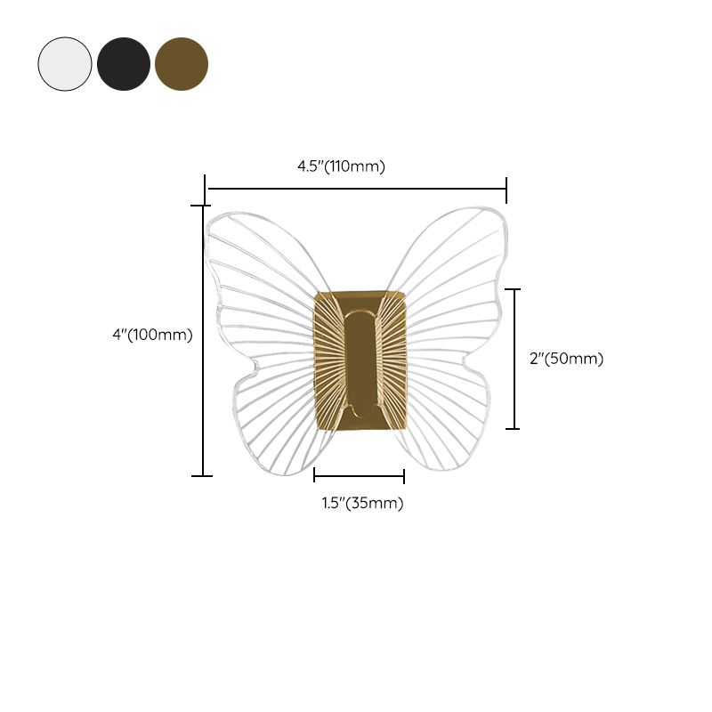 Frendorf | Modernes Messing-Badezimmer-Accessoire-Set Acryl Schmetterlings-Themen Bademantel-Haken
