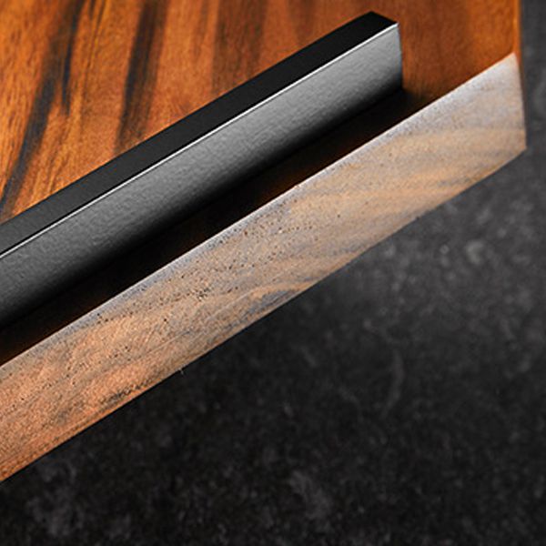 Frendorf | Holz- & Aluminium Badezimmerset Braun Badezimmerzubehörset