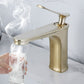 Frendorf | 1 Griff Vollkupfer Badezimmer Waschbecken Wasserhahn Nordic Modern Vanity Wasserhahn mit Abfluss