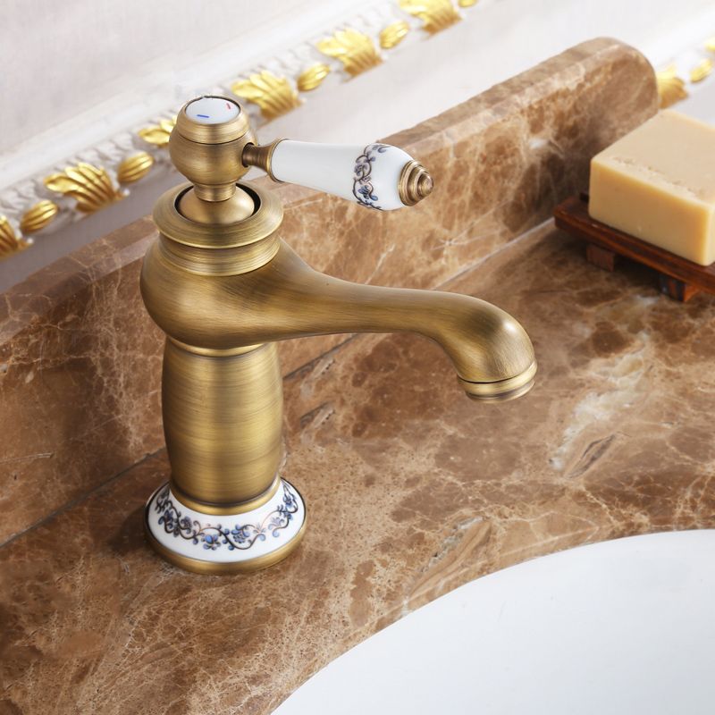 Frendorf | Landhaus Breiter Wasserhahn Waschbeckenarmatur mit Hebelgriff