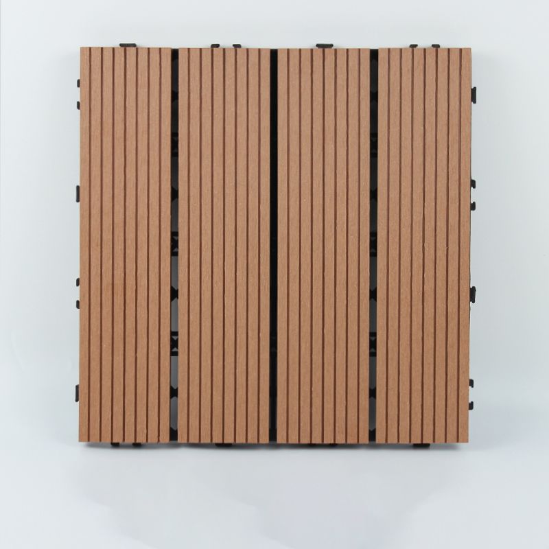 Frendorf | 30 cm x 30 cm Quadrat PVC Terrasse Fliesen Schnappinstallation Außenbodenfliesen