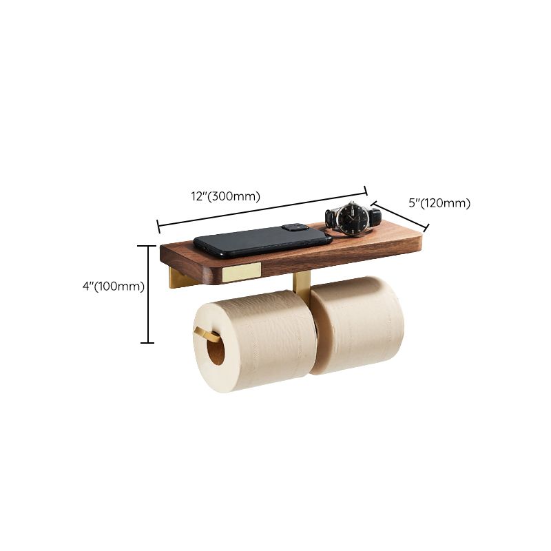 Frendorf | Holz- und Aluminium-Badehardware-Set Goldenes Badezimmerzubehör-Set