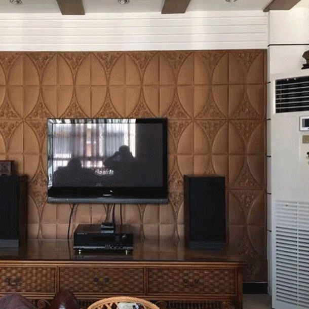 Frendorf | Moderner Stil Kunststoff Wandpaneel Wohnzimmer Abziehen und Anbringen 3D Wandverkleidung