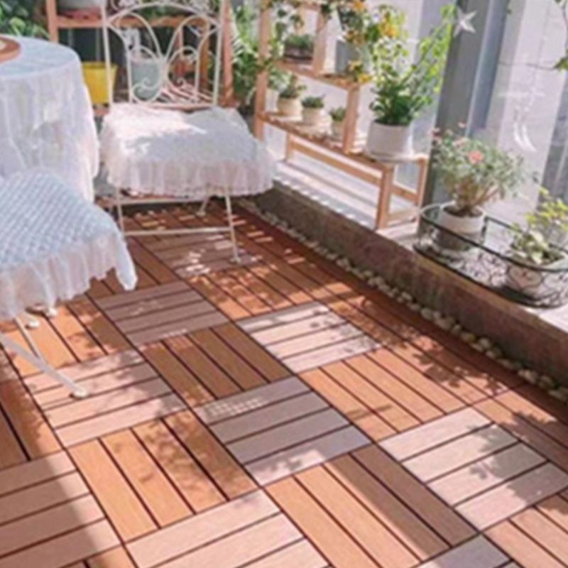 Frendorf | Quadrat Ingenieur Holzfußboden Wasserabweisend Glatte Fliese für Patio Garten