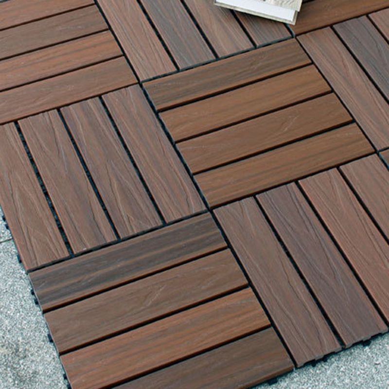 Frendorf | 12" X 12" 4-Slat Quadrat PVC Bodenfliesen Snap-Fit Installation Bodenplattenfliesen
