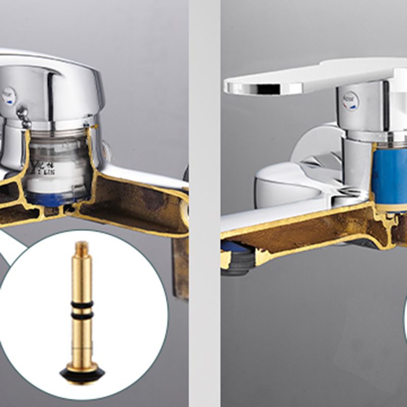 Frendorf | Beliebte Wandmontierte Badewannenarmatur Fester Hebelgriff Badewannenfüller Trim