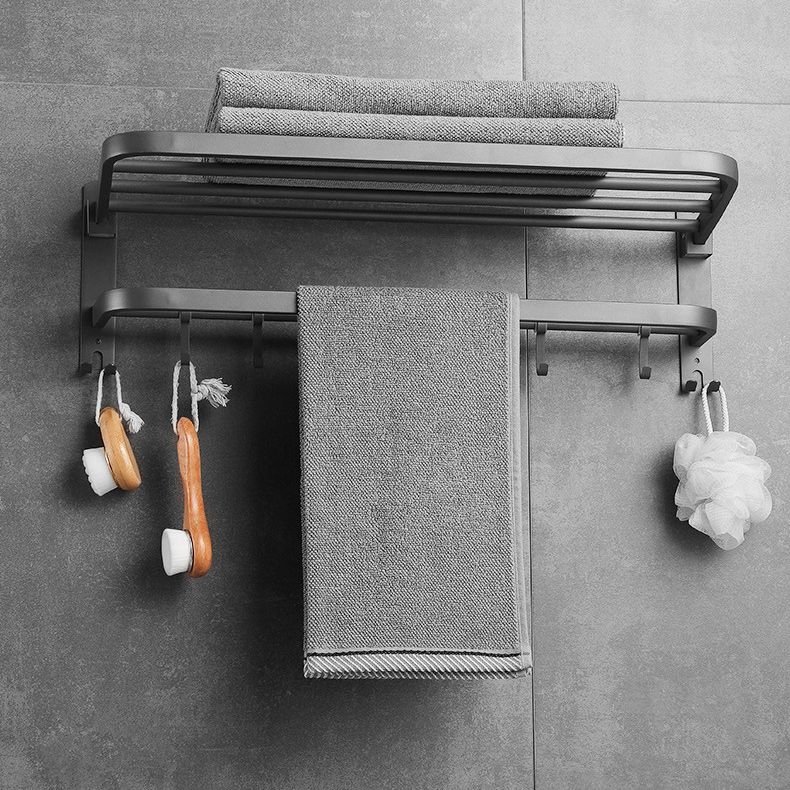 Frendorf | Modernes Badezimmer-Hardware-Set aus Edelstahl Mattgrau Bademantelhaken/Handtuchstange