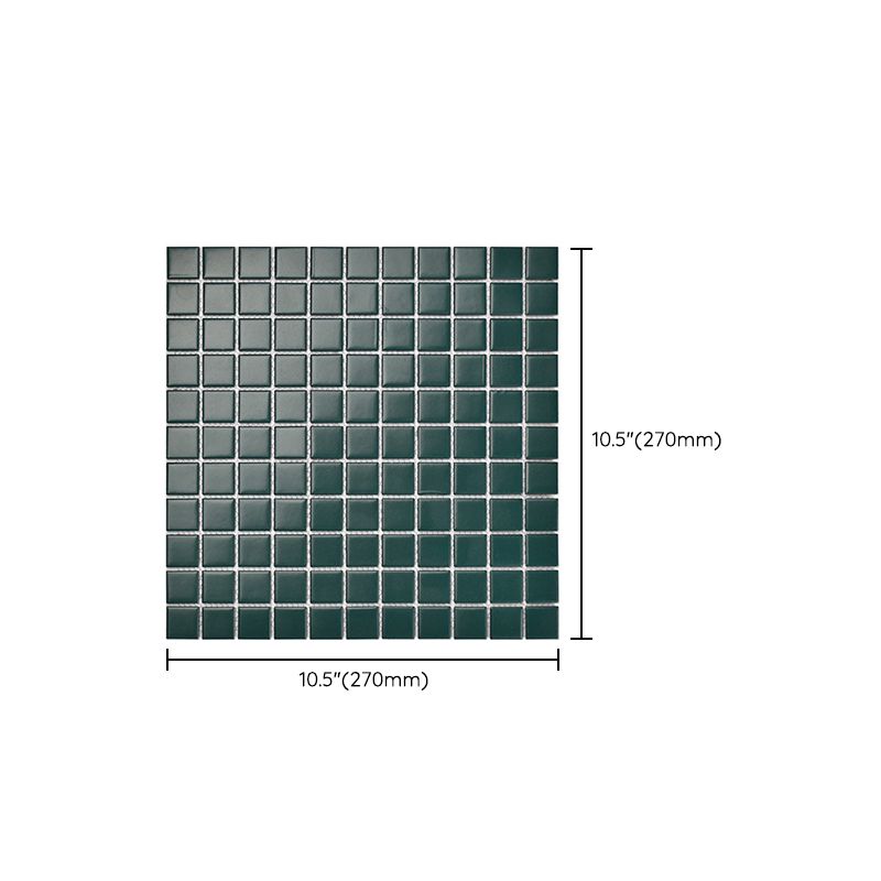 Frendorf | Quadrat Mosaik Peel & Stick Fliese in Grün Wasserbeständige Mosaikfliese