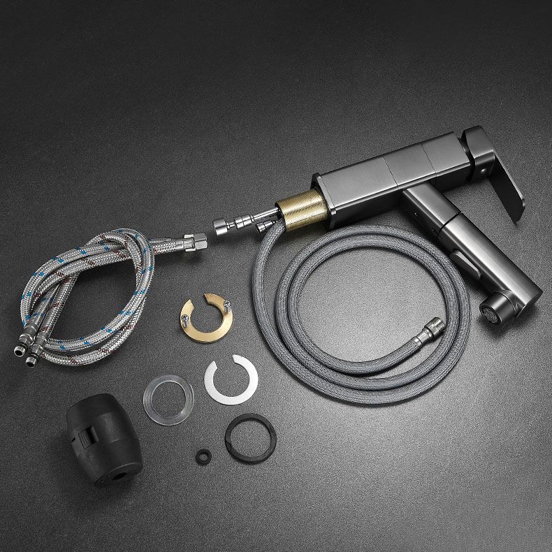 Frendorf | Badezimmer Gefäße Wasserhahn Schwenkauslauf Einhand-Wasserhahn mit Herausziehbarem Sprühkopf