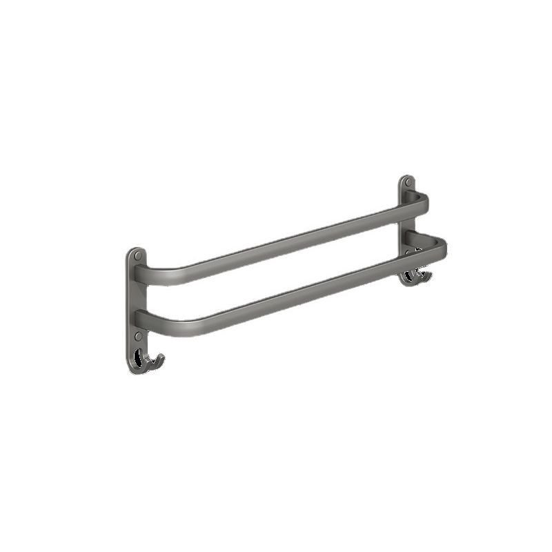 Frendorf | 2-teiliges modernes Badzubehörset aus Aluminium mattgrau Handtuchstange