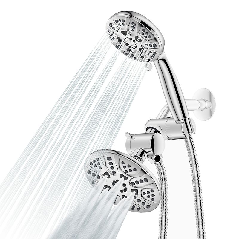 Frendorf | Zeitgenössische Dusche Kombi Doppel-Duschkopf Chrom Deckenmontierter runder Duschkopf