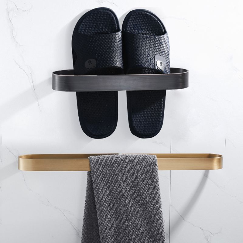 Frendorf | 2-teiliges modernes Badezimmer-Hardware-Set in Gold/Schwarz, Handtuchhalter
