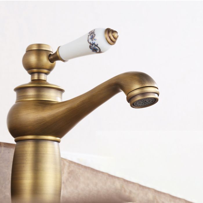 Frendorf | Landhaus Breiter Wasserhahn Waschbeckenarmatur mit Hebelgriff