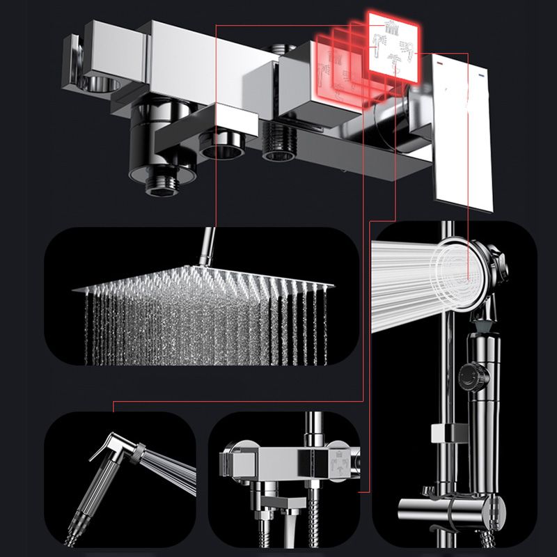 Frendorf | Wandmontiertes Duschsystem Griff Hebel Spot Resist Kupfer Duschsystem