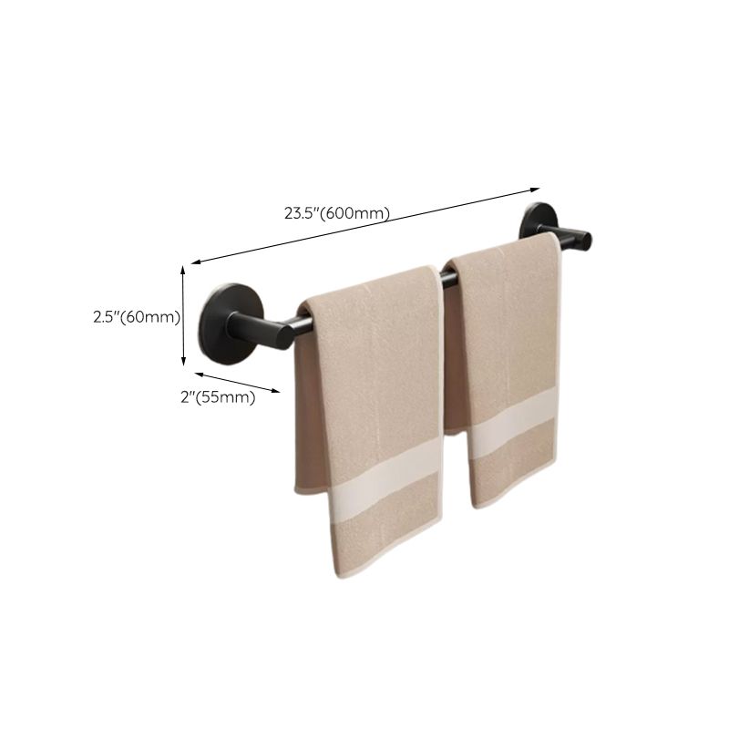 Frendorf | Aluminium Badezimmer Hardware Set Schwarzes Badezimmerzubehör Kit Handtuchhalter