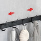 Frendorf | Klassisches Badzubehör Set in Aluminium Schwarz Finish Bademantelhaken/ Handtuchstange