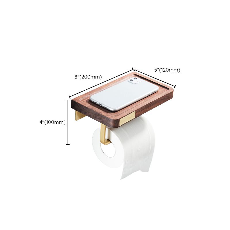Frendorf | Holz- und Aluminium-Badehardware-Set Goldenes Badezimmerzubehör-Set