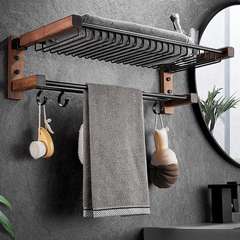 Frendorf | Holz- & Aluminium Badezimmerset Braun Badezimmerzubehörset