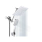Frendorf | Pull down Dual Shower Head Square High Arch Shower Head Combo in Chrome