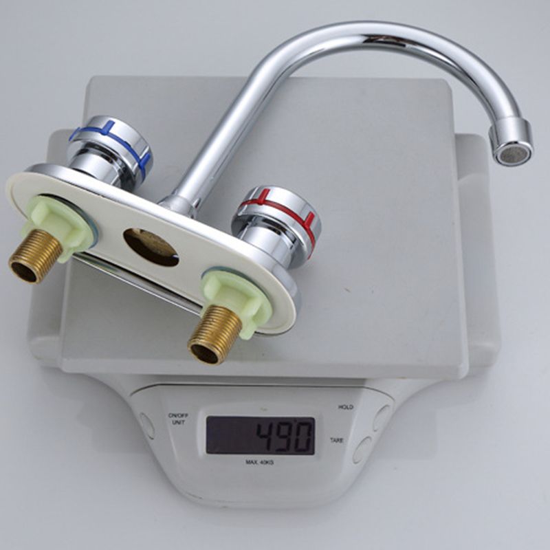 Frendorf | 1oder2-Griff Gebürstetes Nickel Weitverbreiteter Wasserhahn 2 Loch Center Set Waschbecken Wasserhahn