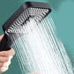 Frendorf | Moderne Rechteckige Handbrause in Schwarz 3 Strahlen Wandmontierte Handbrause
