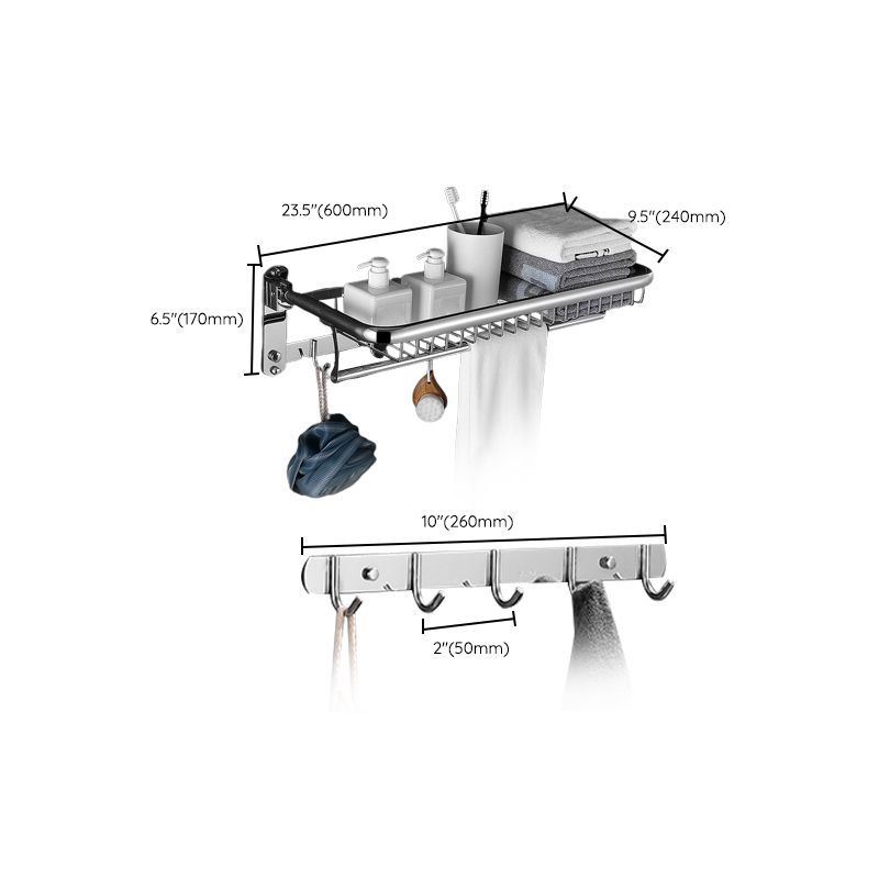 Frendorf | Modernes Badezimmer-Zubehörset Silber Badezimmerzubehör Hardware-Set