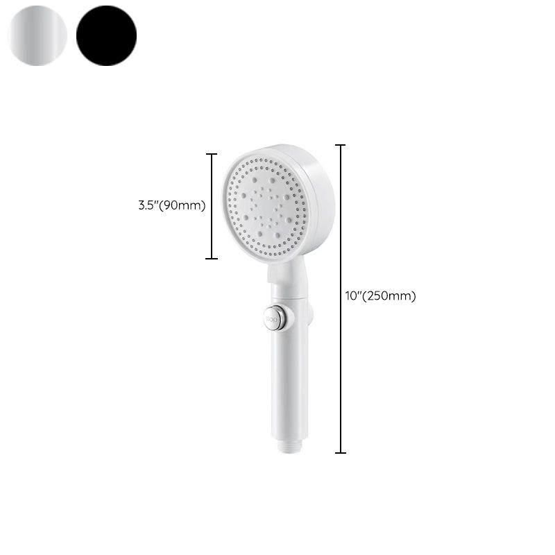 Frendorf | 5 Sprays Duschkopf Rund Wandmontierter Kunststoff Wandanschluss Halter Handheld Duschkopf