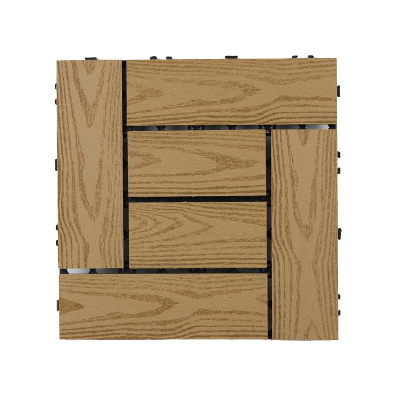 Frendorf | 30 cm x 30 cm Quadrat PVC Terrasse Fliesen Schnappinstallation Außenbodenfliesen