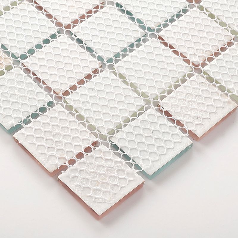 Frendorf | 12" x 12" Peel & Stick Glas Quadrat Gitter Mosaik Peel and Stick Fliese 10-Pack