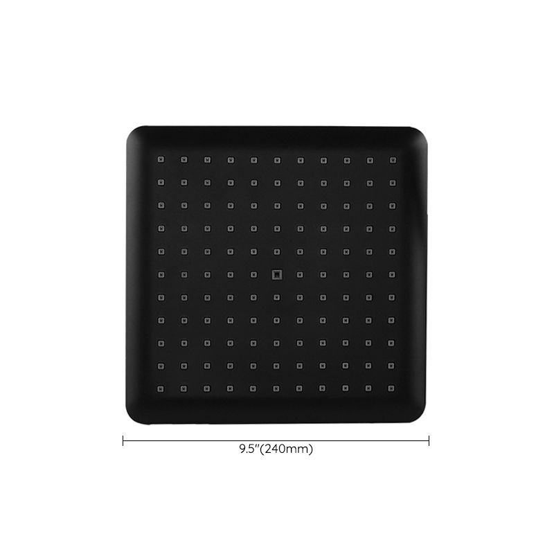 Frendorf | Moderner quadratischer matte schwarze Duschkopf Regenfall Duschkopf Combo