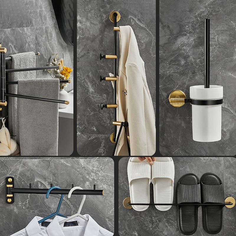 Frendorf | 5-teiliges modernes Badezimmerzubehör Set aus schwarzem Messing Badezimmerhardware