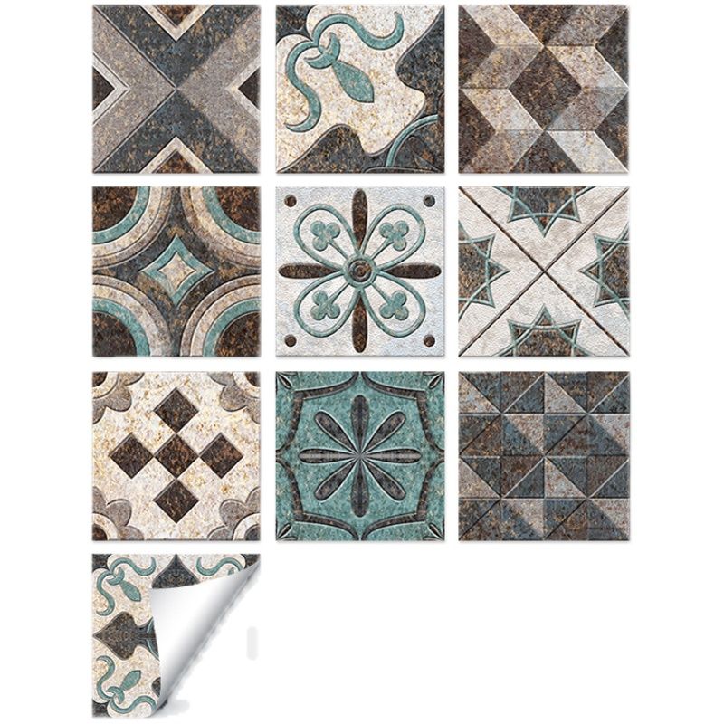 Frendorf | Quadratische Peel & Stick Mosaikfliesen PVC Mosaikfliesen Tapete mit wasserdicht