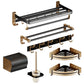 Frendorf | Traditionelles Schwarzes Aluminium Badbeschläge Set Badezimmer Zubehör Kit