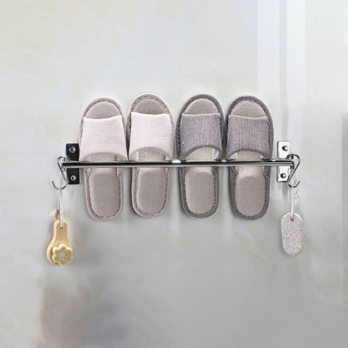 Frendorf | 3-teiliges Edelstahl-Badezimmer-Accessoire-Set Modernes Chrom-Objektständer