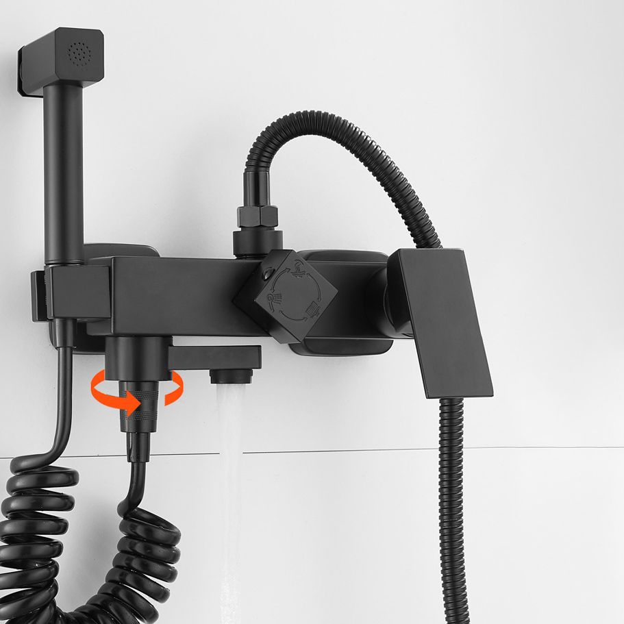 Frendorf | Schwarzer Wandmontierter Duschkopf Combo Modernes Metall-Duschsystem