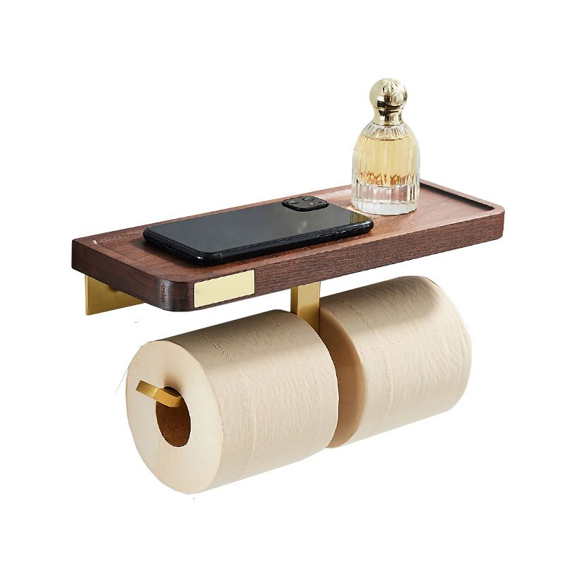 Frendorf | Holz- und Aluminium-Badehardware-Set Goldenes Badezimmerzubehör-Set