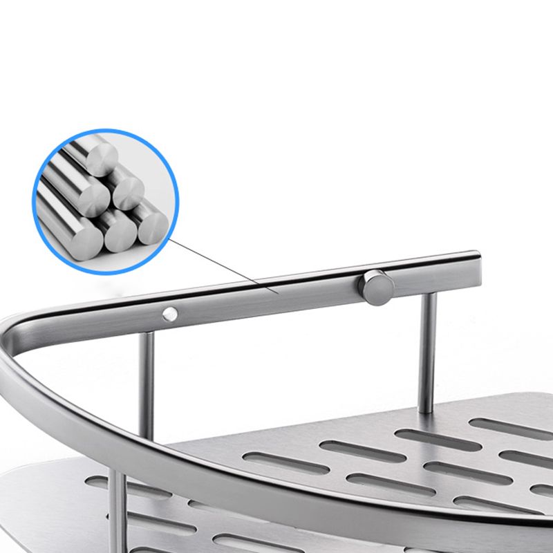 Frendorf | 3-teiliges modernes Badezimmer-Accessoire-Set Aluminium-Badregal in Silber