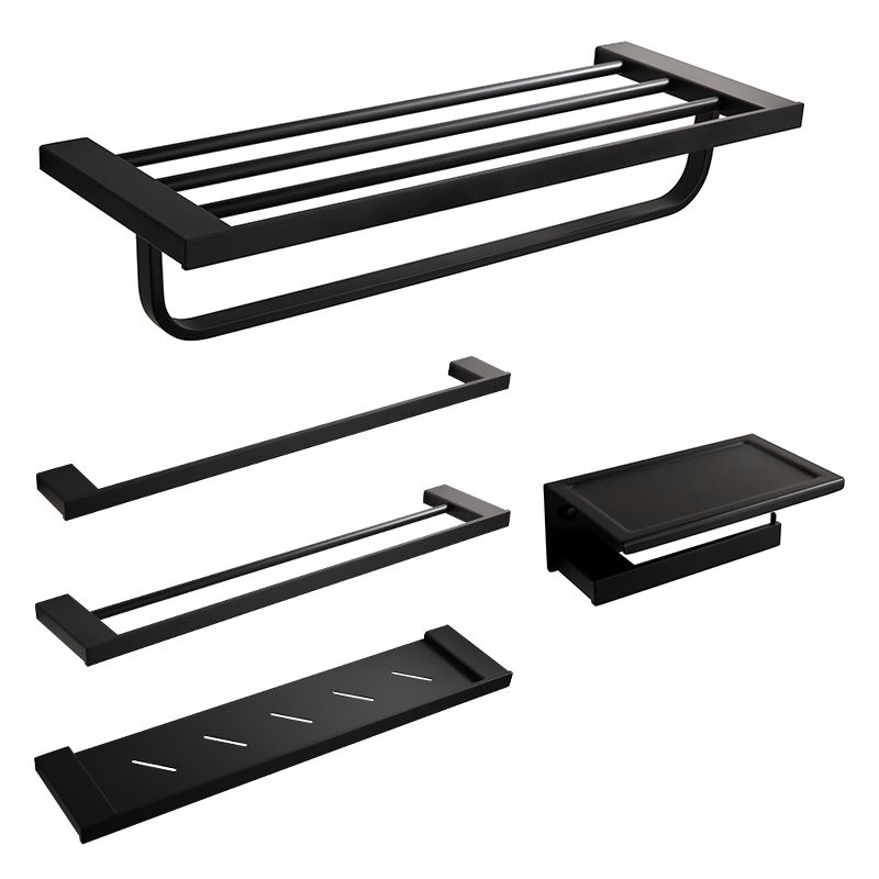 Frendorf | Traditionelles Badezimmerzubehör Hardware-Set in schwarzem Metall