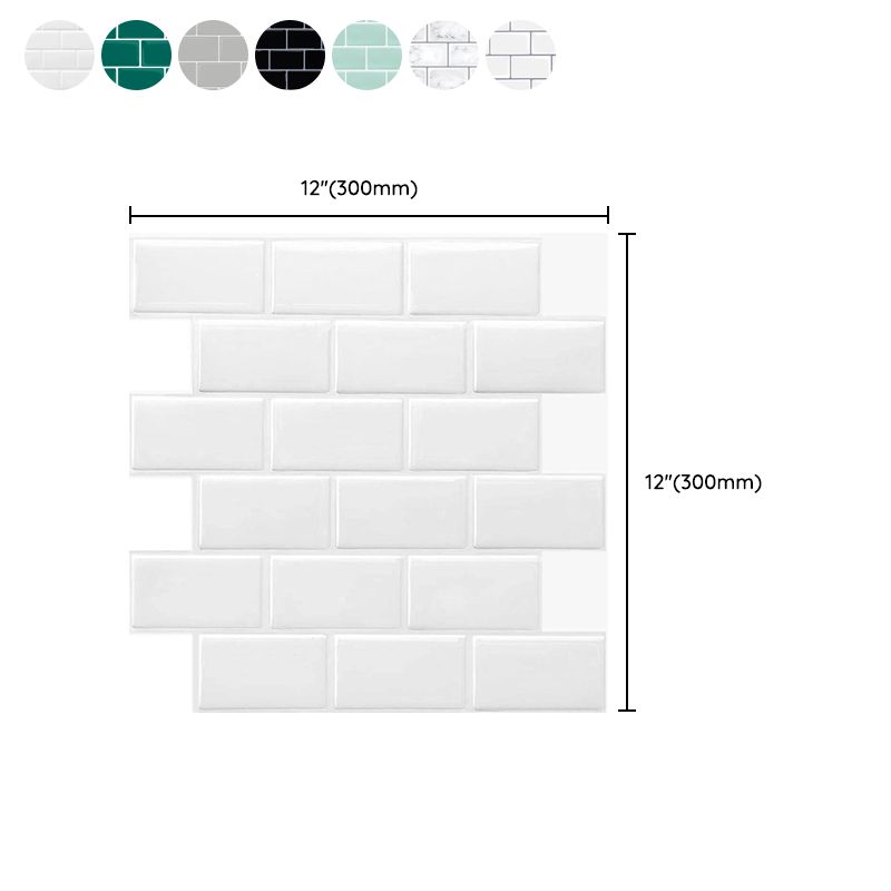 Frendorf | Kunststoff Peel & Stick U-Bahn Fliese Quadrat Peel and Stick Rückwand Fliese