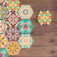 Frendorf | Plastik-Mosaikfliesen-Tapete hexagonal zum Aufkleben und Entfernen Rückwandfliese
