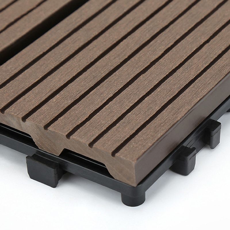 Frendorf | 12" X 12" Deck/Patiobodenfliesen 4-Slat Quadrat für Außenpatiofliesen